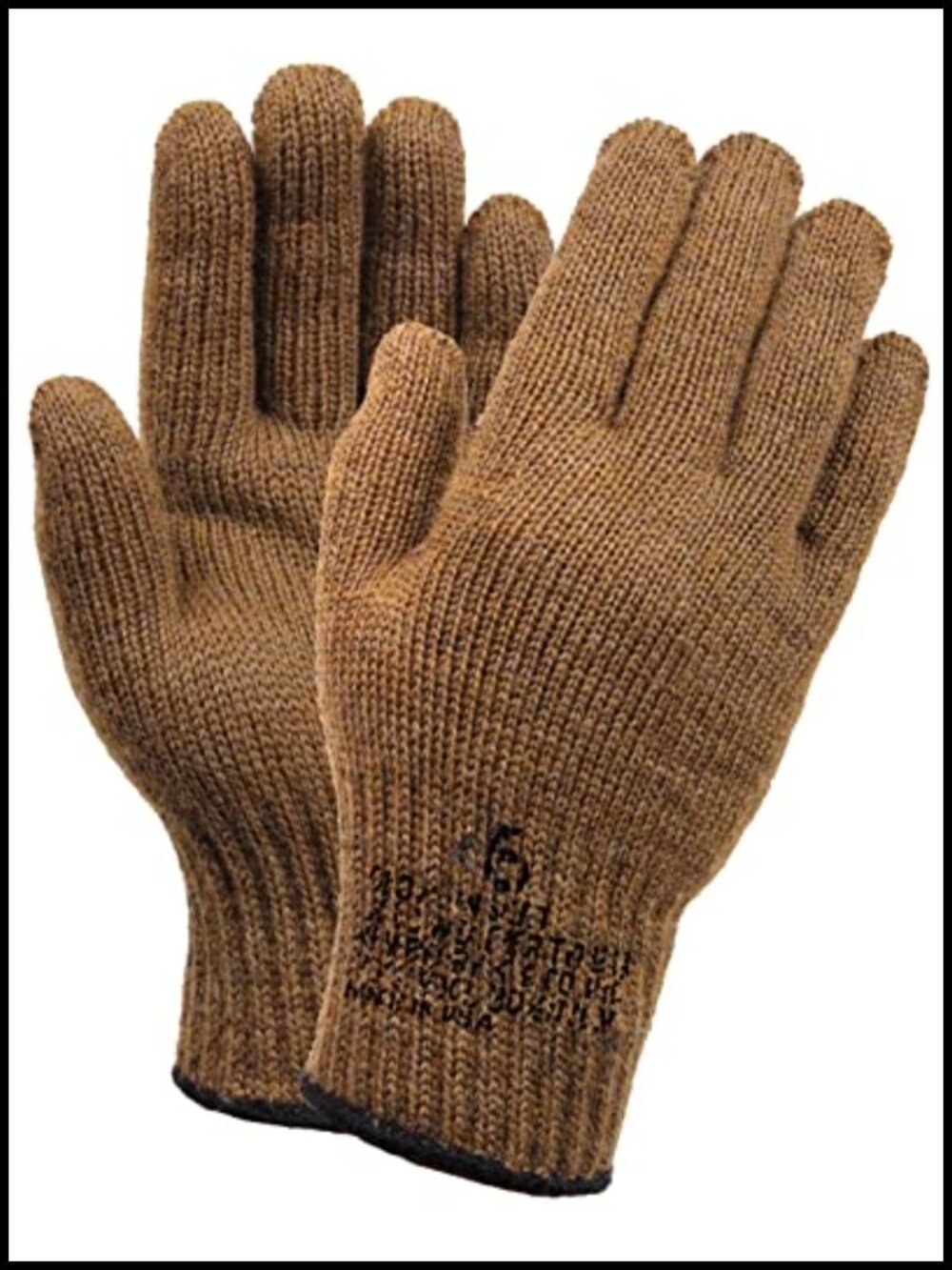 Wool Blend Knit Glove Liners Cold Weather Layering
